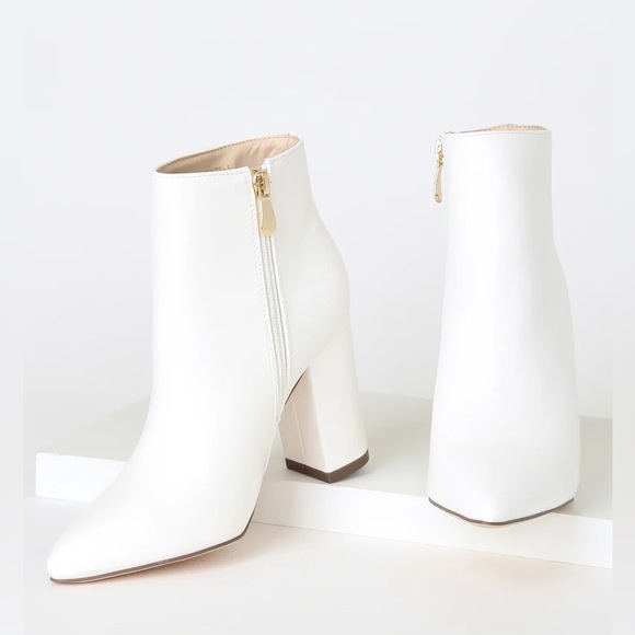 White High Heel Booties - Picture 3 of 3